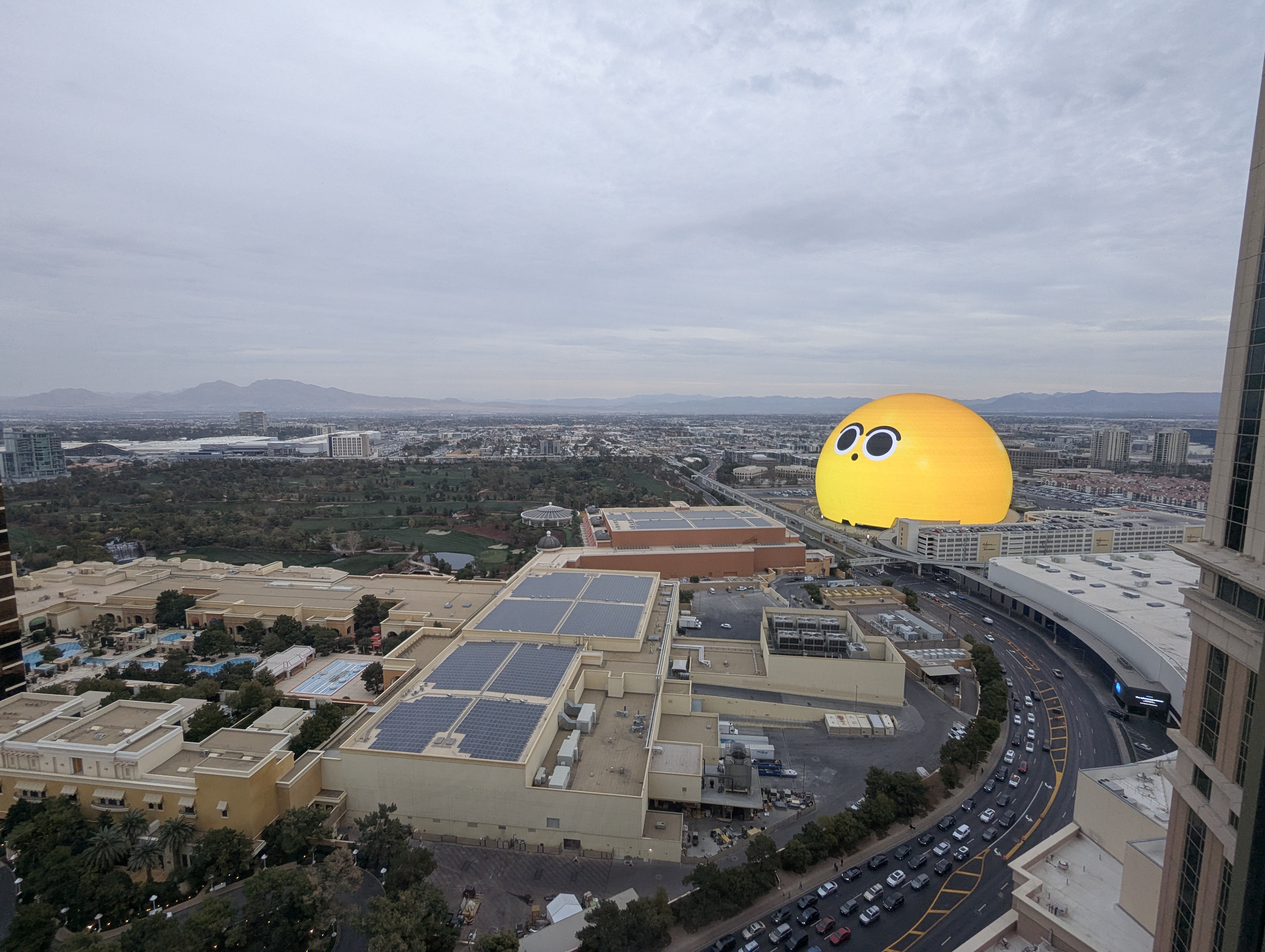Las Vegas, The Sphere as seen from The Venetian